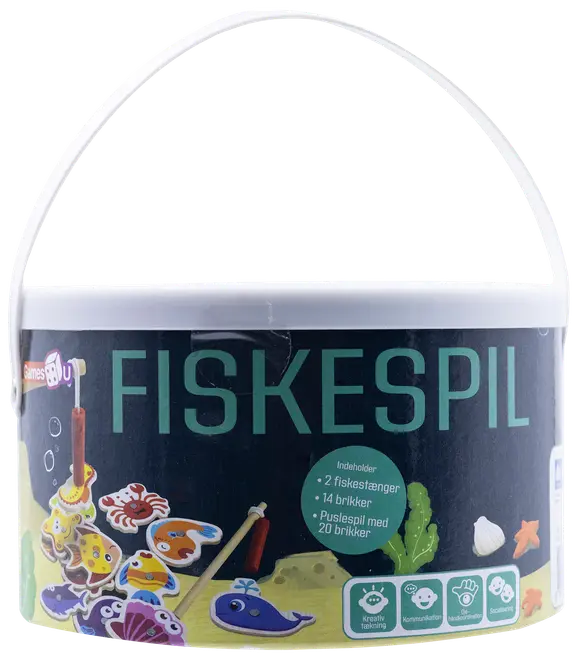 Fiskespil med 2 stænger