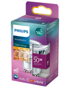 PHILIPS LED-pære SceneSwitch GU10 - 3 step