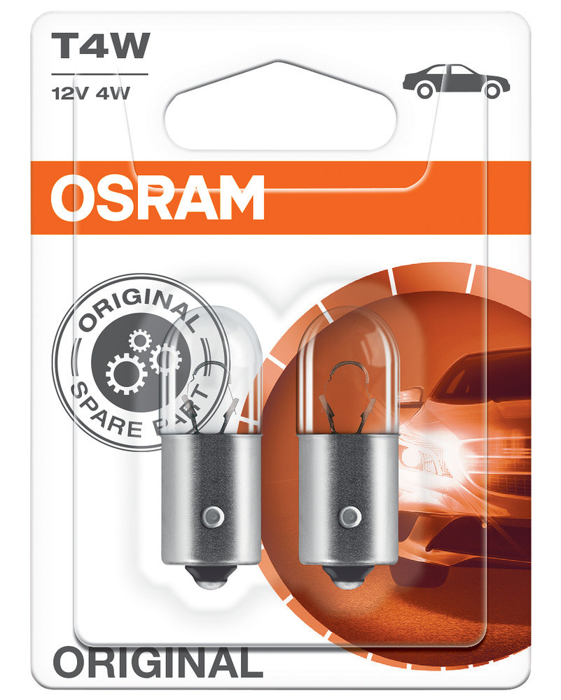 Osram autopære T4W 12V 2-pak