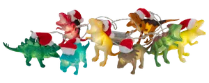 Ljusslinga med 8 dinosaurier