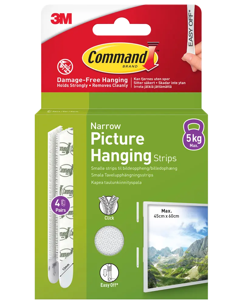 Command™ Strips tavelupphängning – Vit S