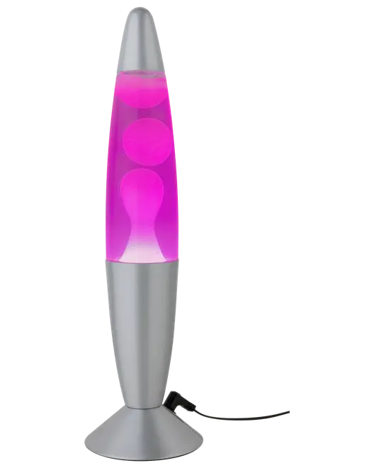 BRIGHT DESIGN Lavalampa H. 34 cm - rosa/vit