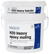 EFADECK H2O Heavy epoxymaling sæt, indeholder hærder og maling, 3,2L/4,2kg, til betongulve, vandfortyndbar, to-komponent, grå farve, giver en glansfuld, slidstærk overflade.