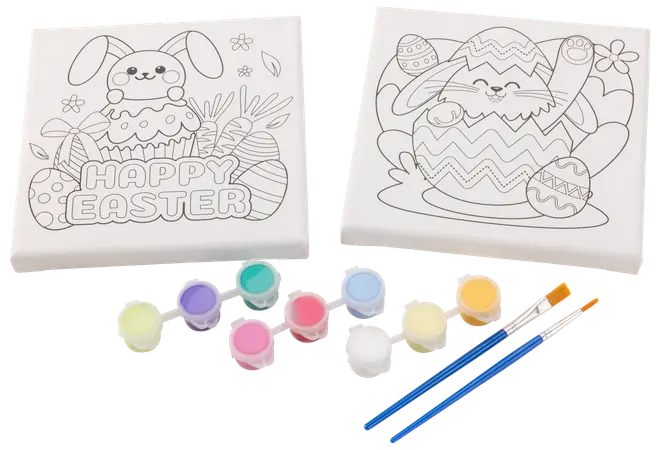 Canvas påsk 15 x 15 cm - 2 st