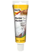 Polyfilla hvid spartelmasse i tube til træ og plast med gul top og ophæng.