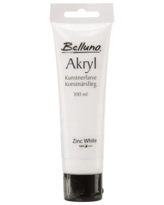Akrylfarve 100 ml Zinc white