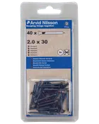 Arvid Nilsson Stålsøm hærdet 2 x 30 mm 40-pak