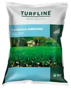 Turfline gräskalk och gödsel för 300 m². Innehåller NPK 11-2-4, motverkar försurning och främjar frisk, grön grästillväxt.