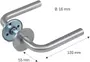 Dörrhandtag L-form rostfritt stål - 16 mm