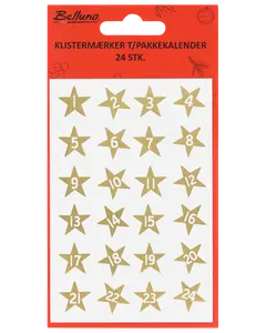 Paketkalender klistermärken stjärna