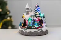 Jullandskap tåg och jultomte