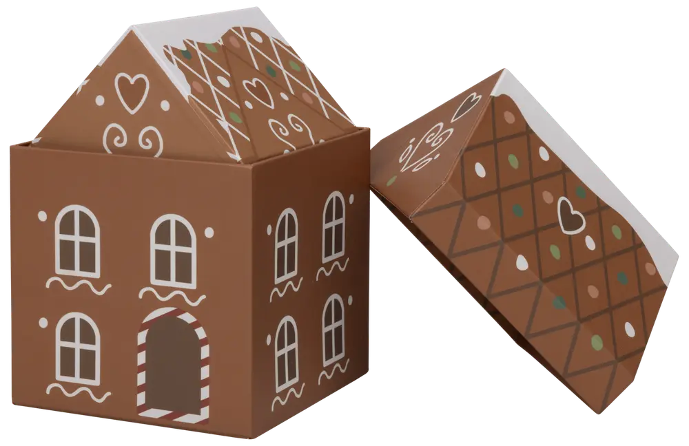 Presentlåda pepparkakshus 3 st