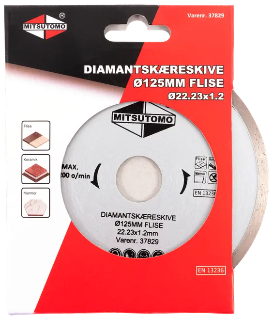Mitsutomo Diamantskæreskive Ø125 mm - flise