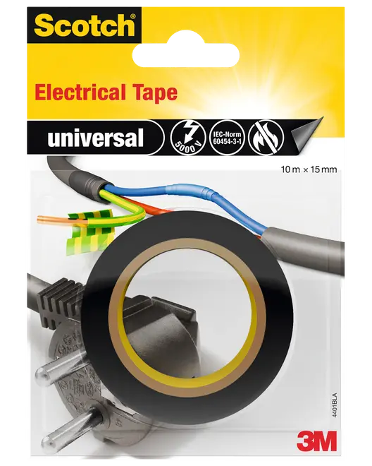 Scotch® Isoleringstape Tape 10 meter x 15 mm - Sort