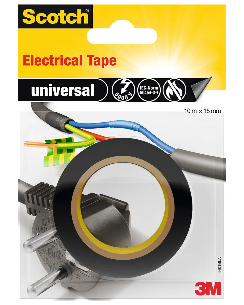 Scotch® Isoleringstape Tape 10 meter x 15 mm - Sort