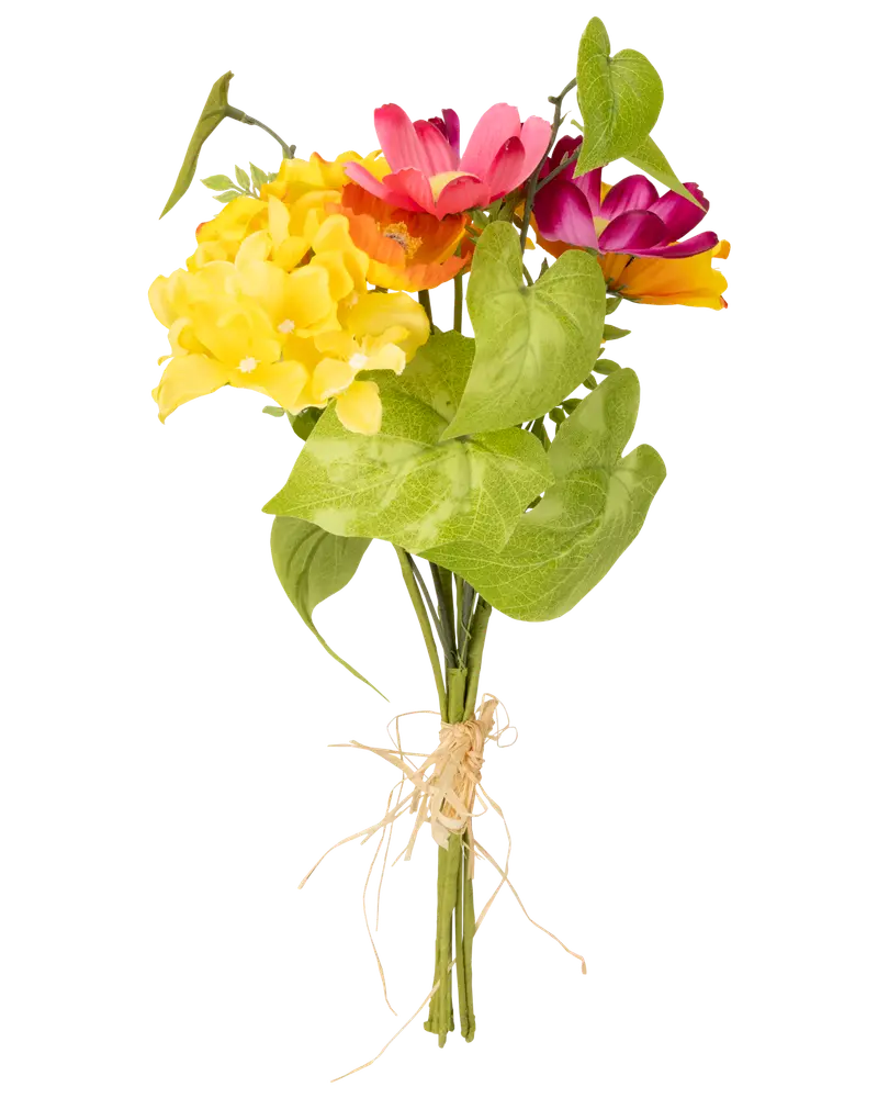 Bukett med konstgjorda blommor - orange