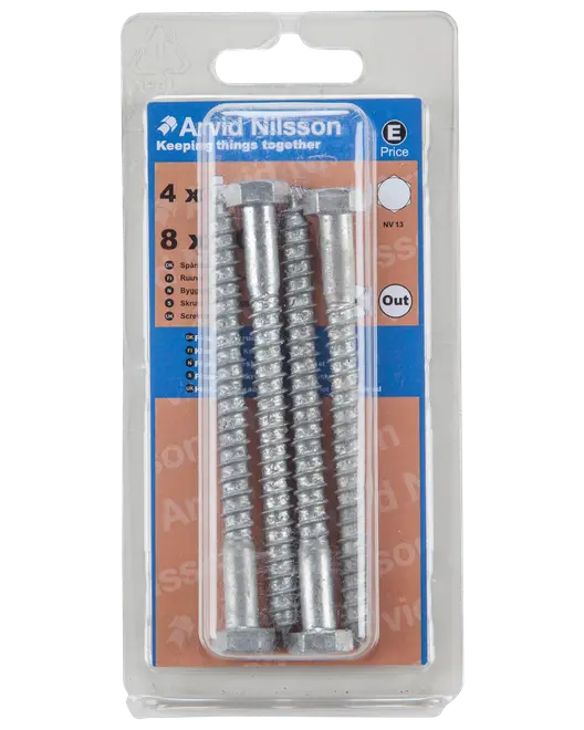 FRANSK TRÄSKRUV 8X100 4 ST