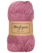 Akrylgarn 50 g mörkrosa