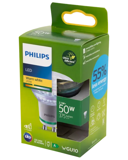 PHILIPS reflektorlampa 2,1W GU10