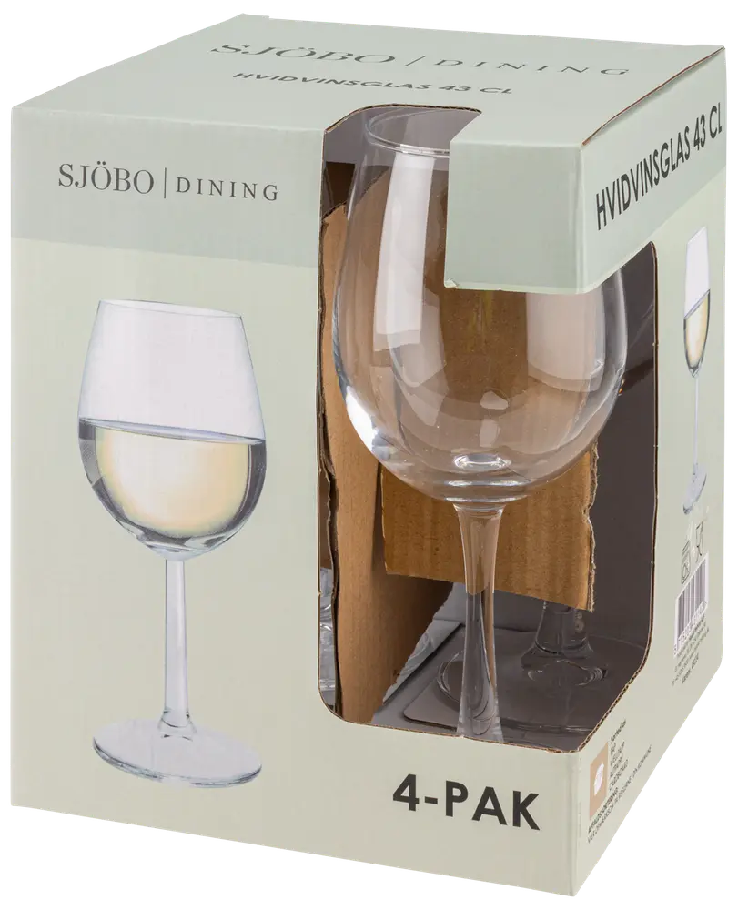 Hvidvinsglas 43 cl 4-pak