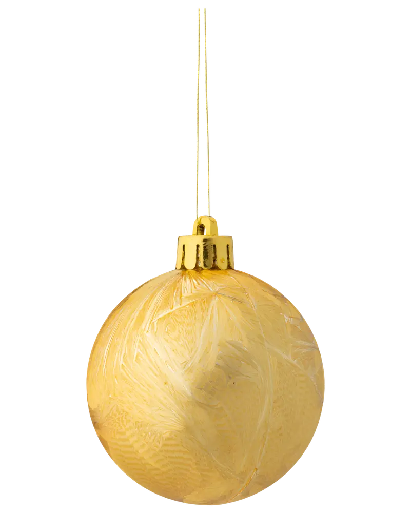 Julkulor kristall guld 4-pack 