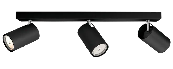 PHILIPS Spotlampe Kosipo GU10 3 spot - sort