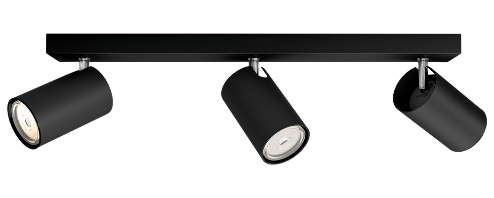 PHILIPS Spotlampe Kosipo GU10 3 spot - sort