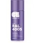 400 ml spraydåse med Cosmos Lac blank akrylmaling i RAL 4005 Blue Lilac. Ultra-højglans finish, hurtigtørrende formel og anti-dryp dyse for jævn påføring.