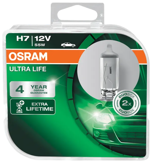 Osram autopære H7 Ultralife 2-pak