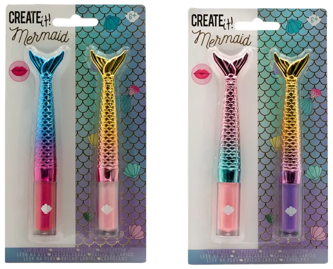 CREATEit Lipgloss mermaid 2 stk. - assorterede design