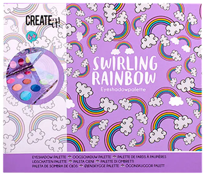 CREATEit Øjenskygge palette med spejl - ass. farver