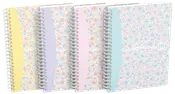 Oxford Floral Notesbog linjeret A5 - assorteret