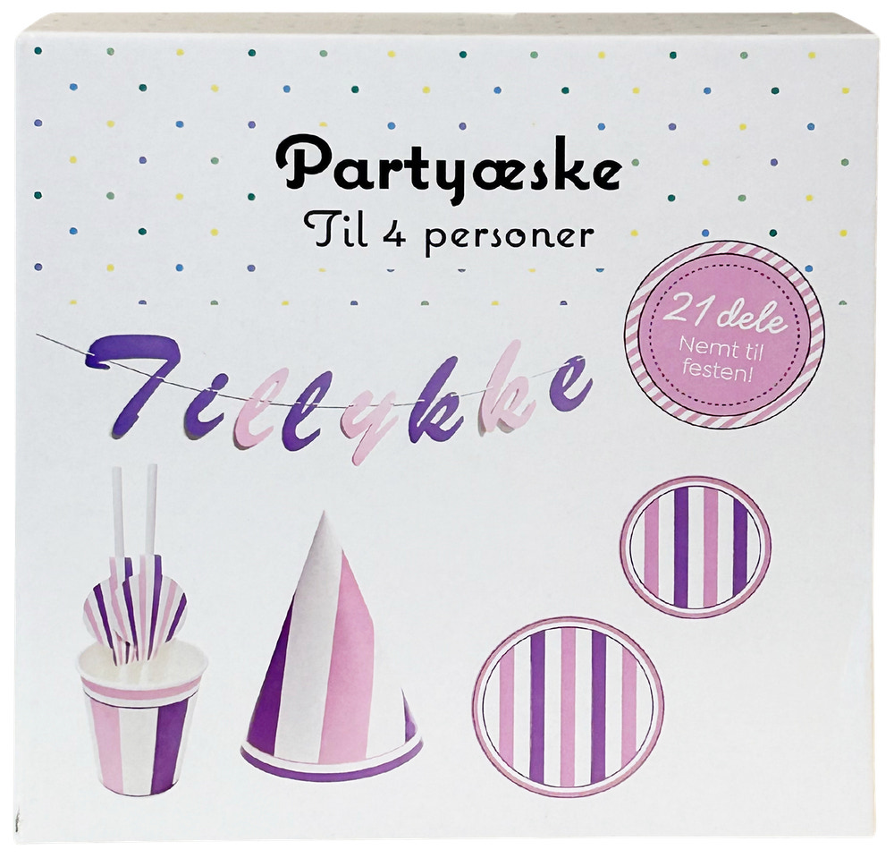 Partybox för 4 personer - Lila