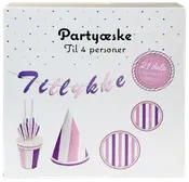 Partyæske til 4 personer - lilla