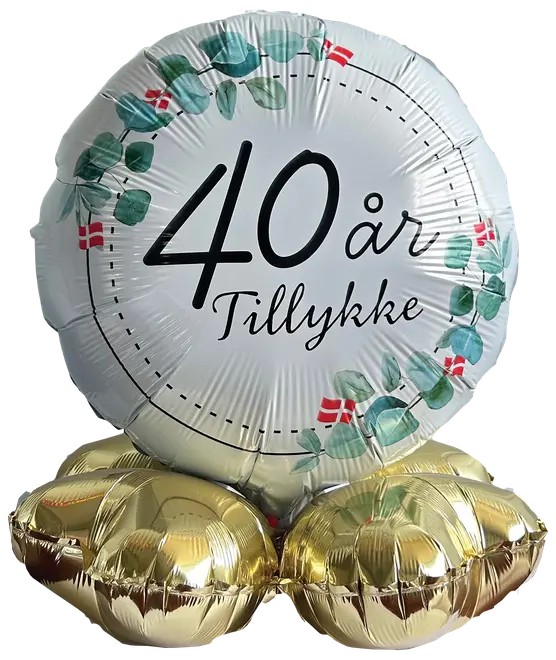 Folieballon på fod Ø35 - 40 år