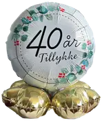 Folieballon på fod Ø35 - 40 år