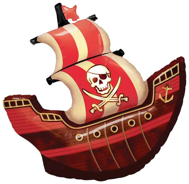 Folieballon 68 cm - Sørøverskib