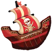 Folieballon 68 cm - Sørøverskib