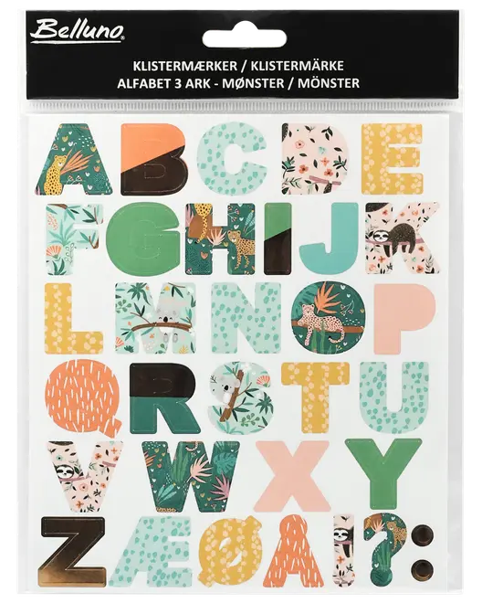 Klistermärken alfabetet - Mönster
