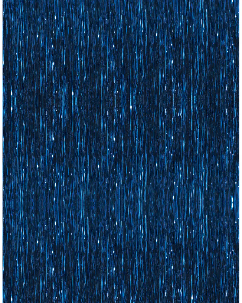 Glitterdraperi 90 x 250 cm - blå