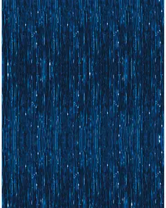 Glitterdraperi 90 x 250 cm - blå