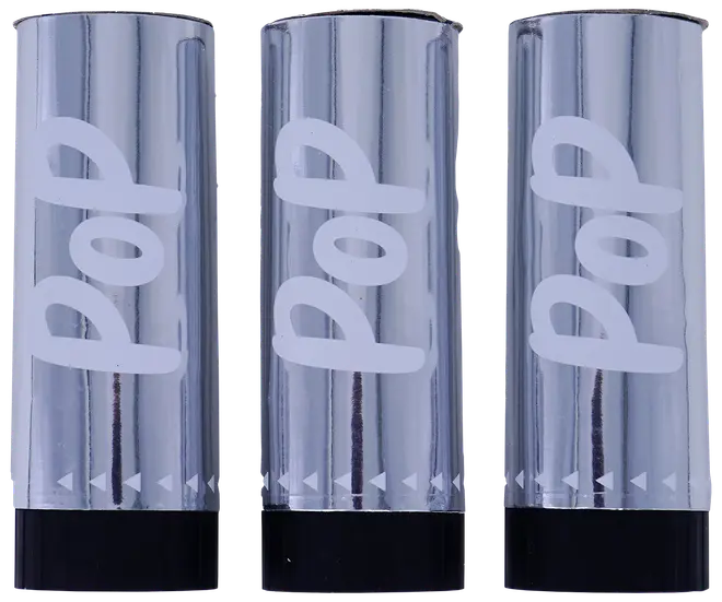 Konfettirör silver 10,5 cm - 3 st 