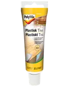 Polyfilla Plastisk Træ fyldemasse, naturfarve, til udfyldning af små huller og revner i træ. Til indendørs og udendørs brug. Maksimal dybde 2 cm.