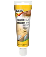 Polyfilla Plastisk Træ spartelmasse i tube, til udfyldning af små huller og revner i træ, til indendørs og udendørs brug, farve: bøg, maks dybde 2 cm.