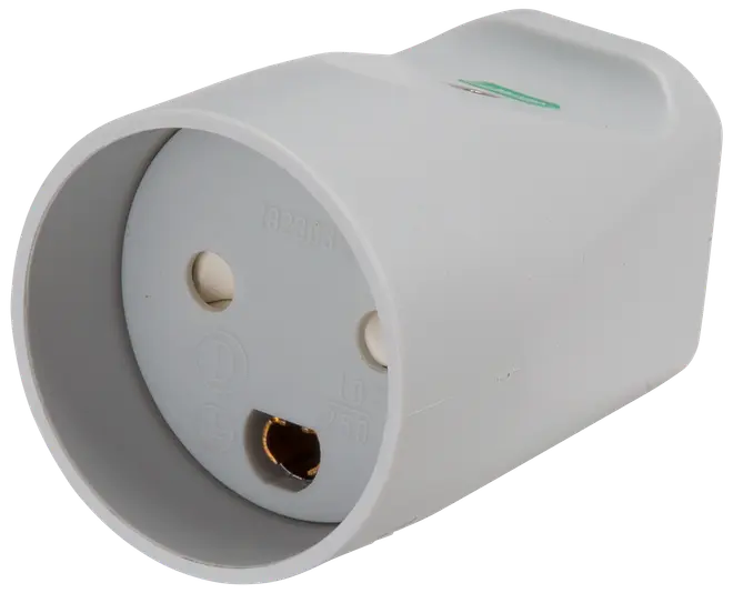 Forlængerled rund med jord - grå