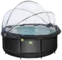 EXIT TOYS Pool Ø360x122cm med pumpe og skærm - sort