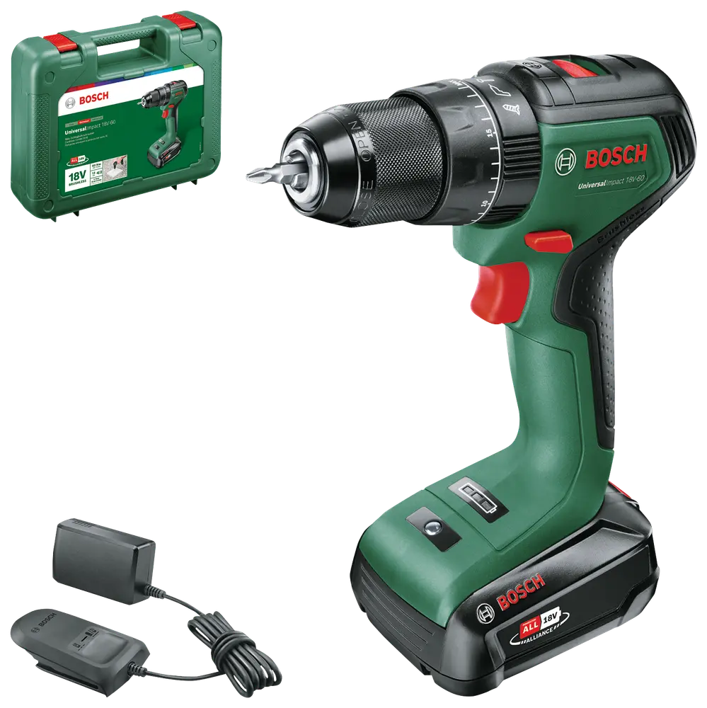 Bosch Slagbore-/skruemaskine UniversalImpact 18V inkl. batteri