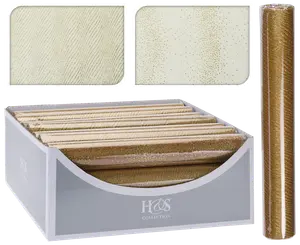 Bordslöpare 30 x 500 cm - guld - olika mönster