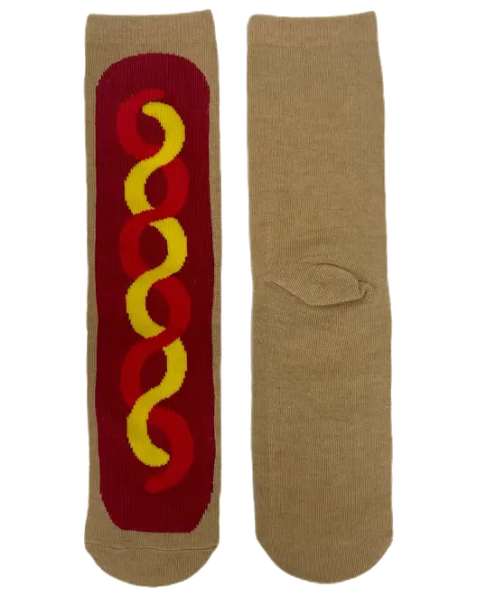 Strumpor med matmotiv, Hotdog