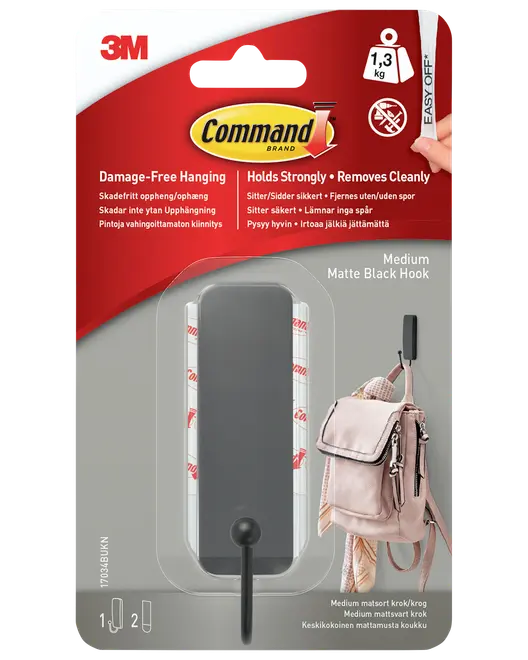 Command™ Krok – matt svart, medium